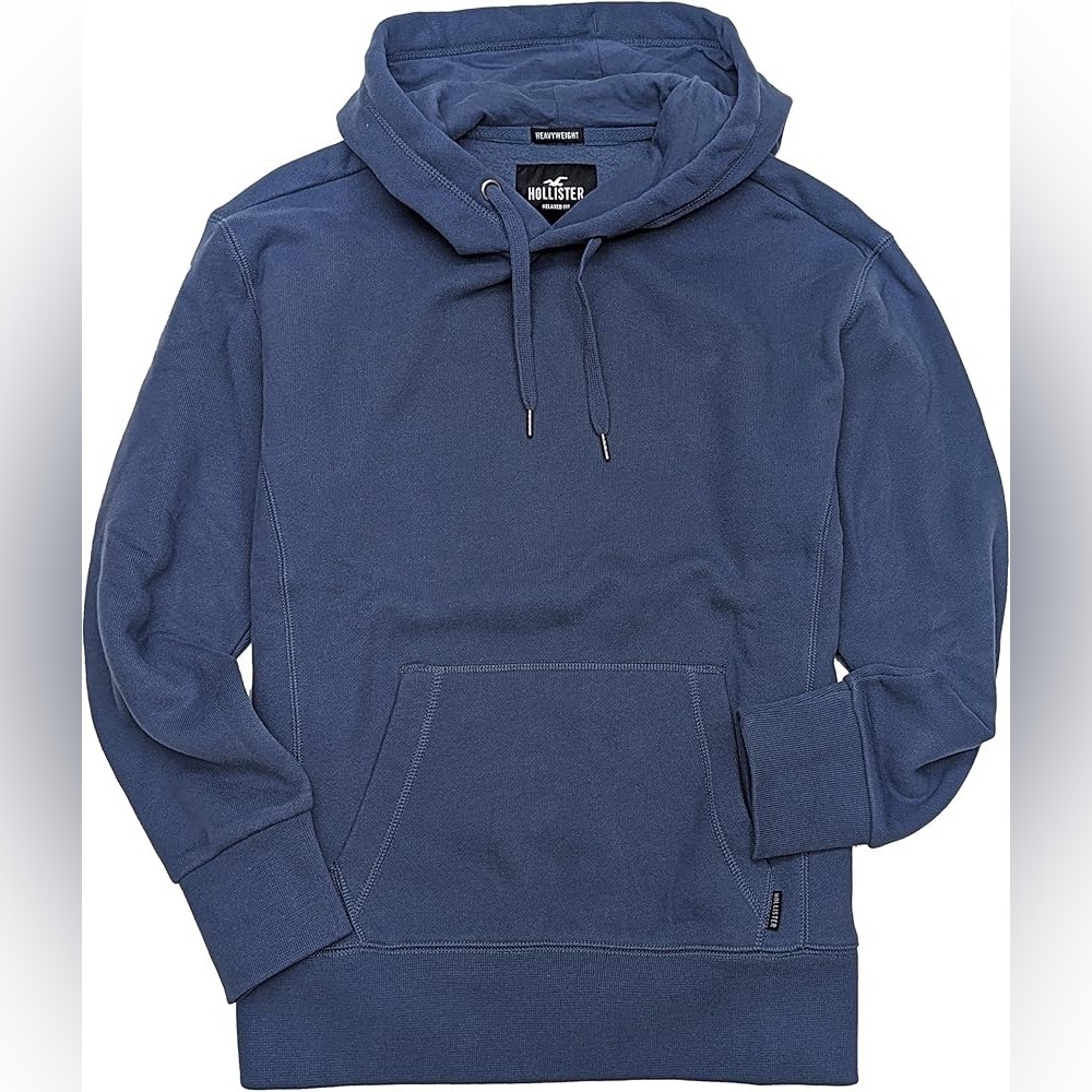 Hollister California Men's Relaxed Fit Heavyweight Fleece Hoodie Size Medium